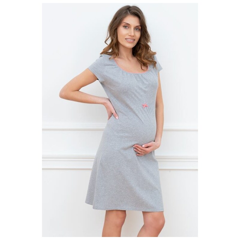 Italian Fashion Tehotenská nočná košeľa Dagna sivá 5536585