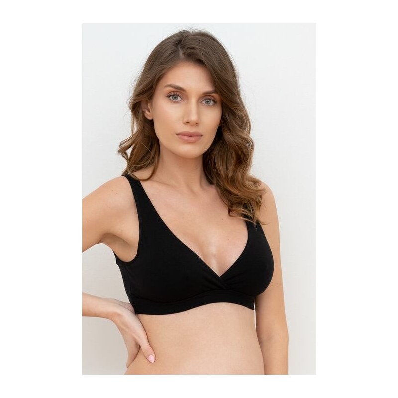 Italian Fashion Dojčiaca a tehotenská podprsenka Margo s čipkou čierna 13814875