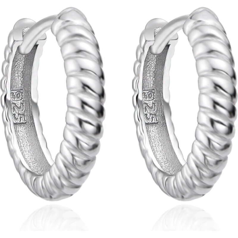 Agato Pôvabné kruhové náušnice zo striebra AGT-E256K 66580465