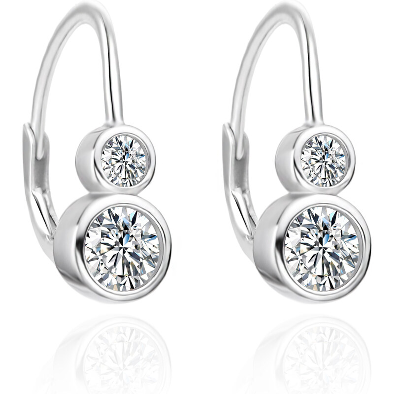 Agato Strieborné visiace náušnice s čírymi zirkónmi AGT-E260LW 66587762