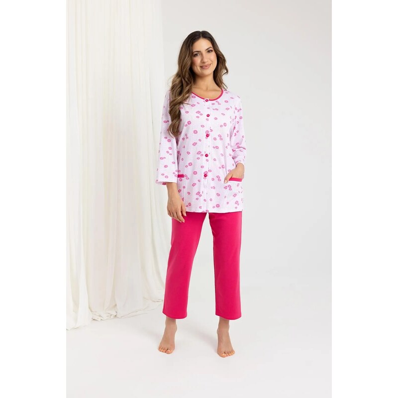 Dámske pyžamo s gombíkmi Regina 723 7/8 67367121