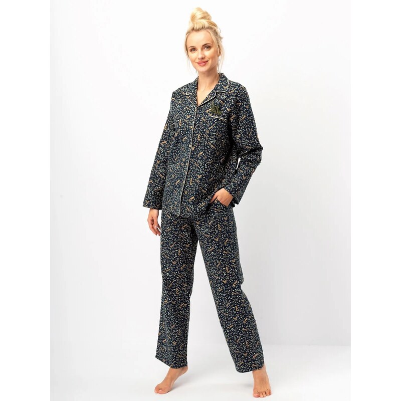 Dámske flanelové pyžamo Key LNS 706 65127663