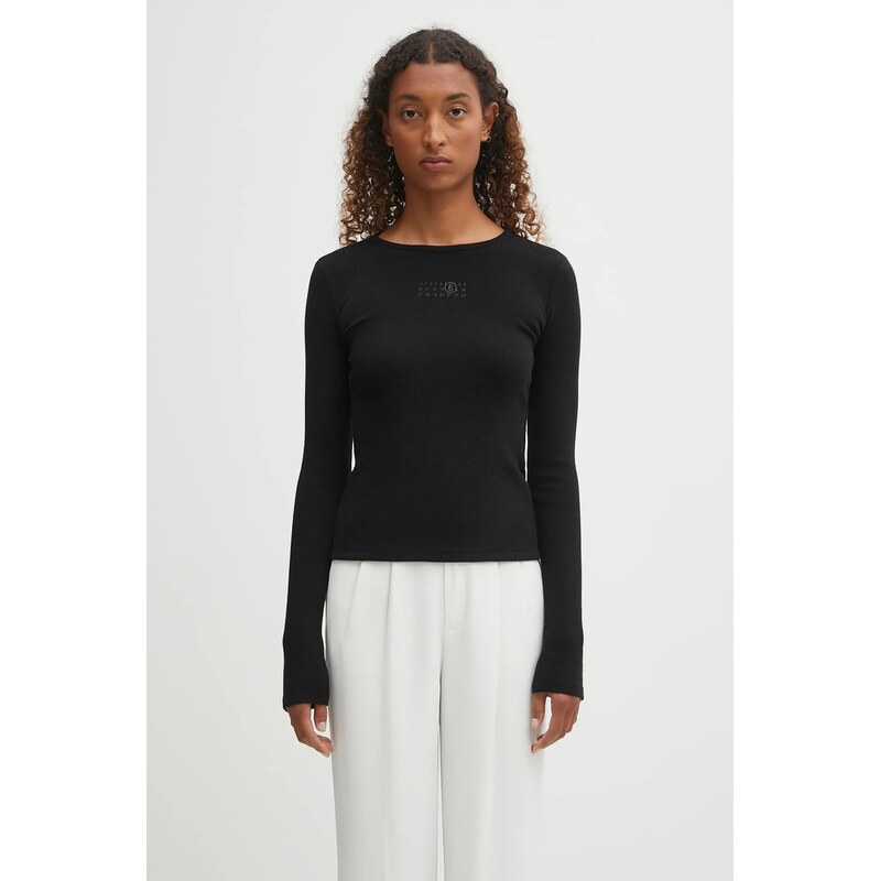 Tričko s dlhým rukávom s prímesou vlny MM6 Maison Margiela 66513910