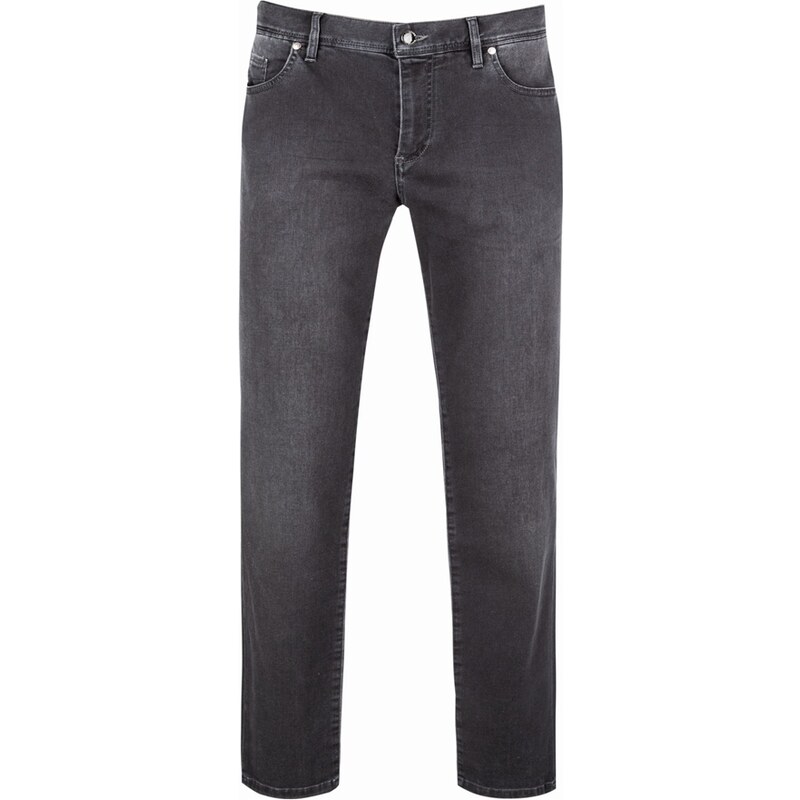 Pánske Premium tencel antracitové džínsy ALBERTO regular fit 65363777