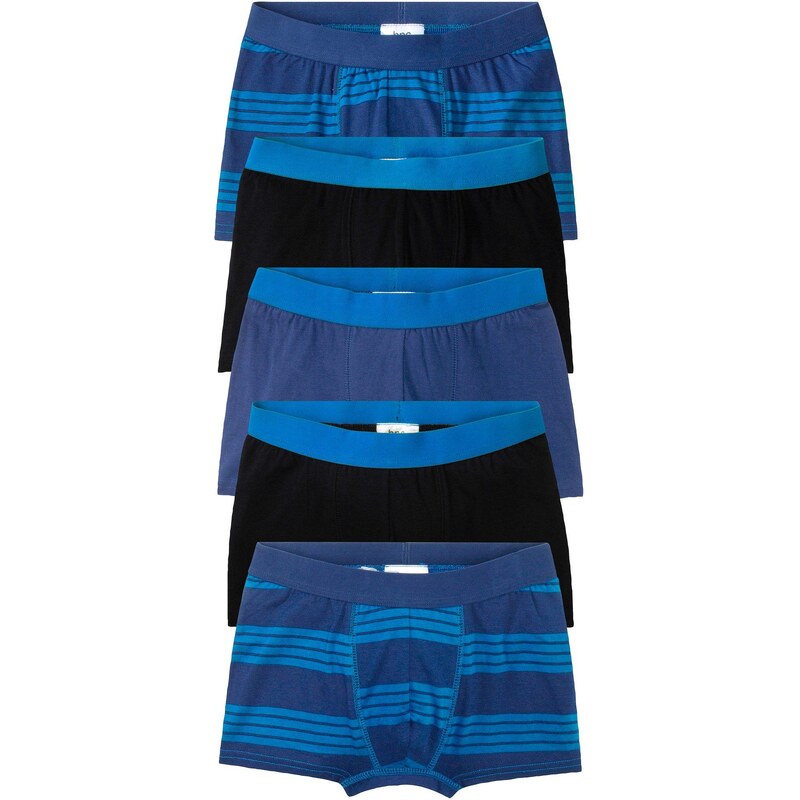 bonprix Boxerky s mäkkou bavlnou (5 ks), farba modrá 44732322