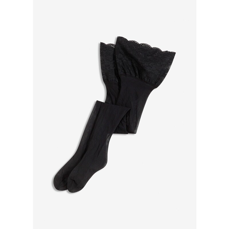 bonprix Podväzkové pančuchy 20 den, farba čierna 44737062