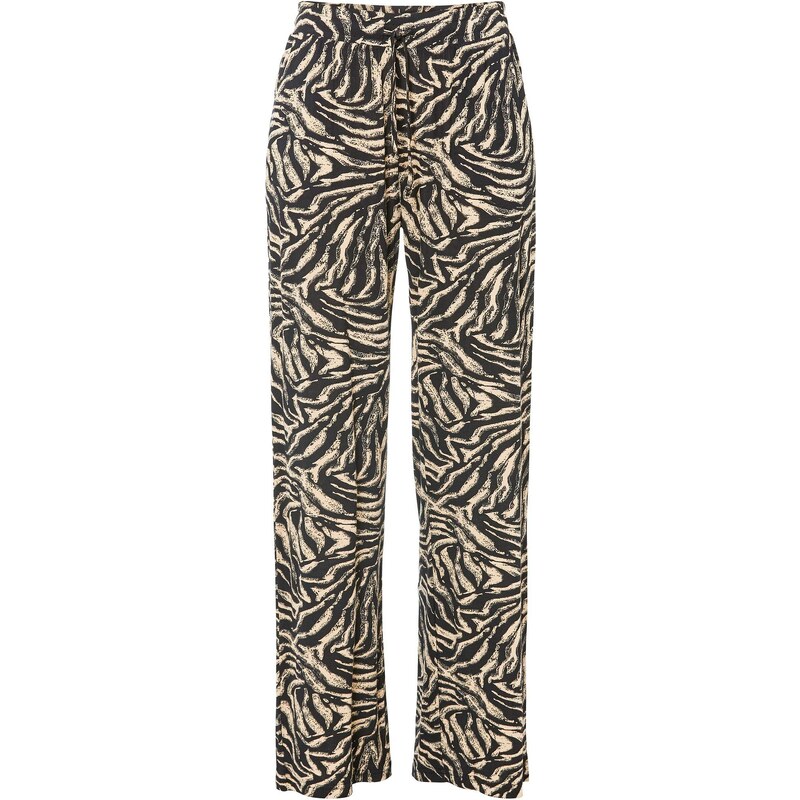 bonprix Džersejové nohavice z padavej viskózy, farba čierna 44796211