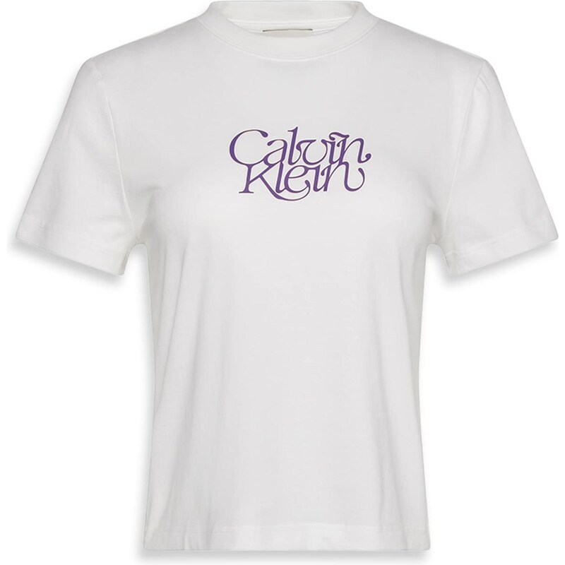 Calvin Klein Jeans Tričko fialová / biela 65655313