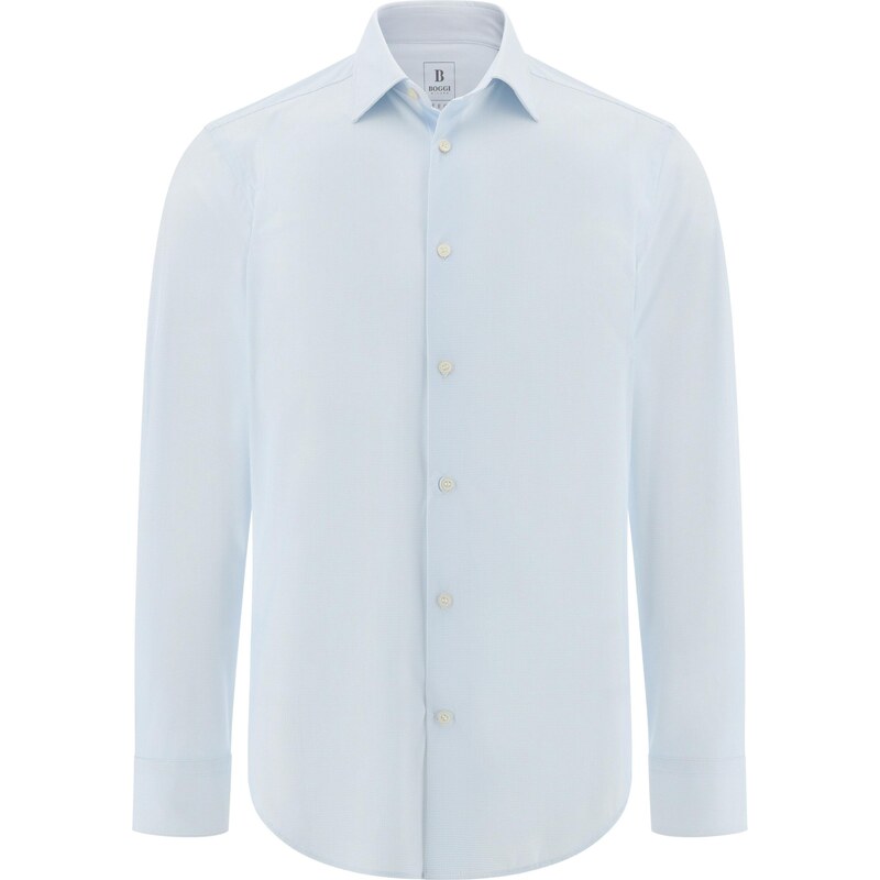 Boggi Milano Košeľa pastelovo modrá / prírodná biela 65660097