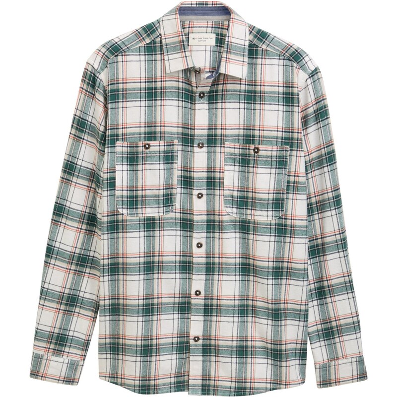 TOM TAILOR Košeľa trstinová / svetločervená / čierna / biela 66008442