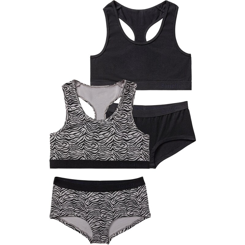 LASCANA Súpravy bielizne svetlosivá / čierna 65661845