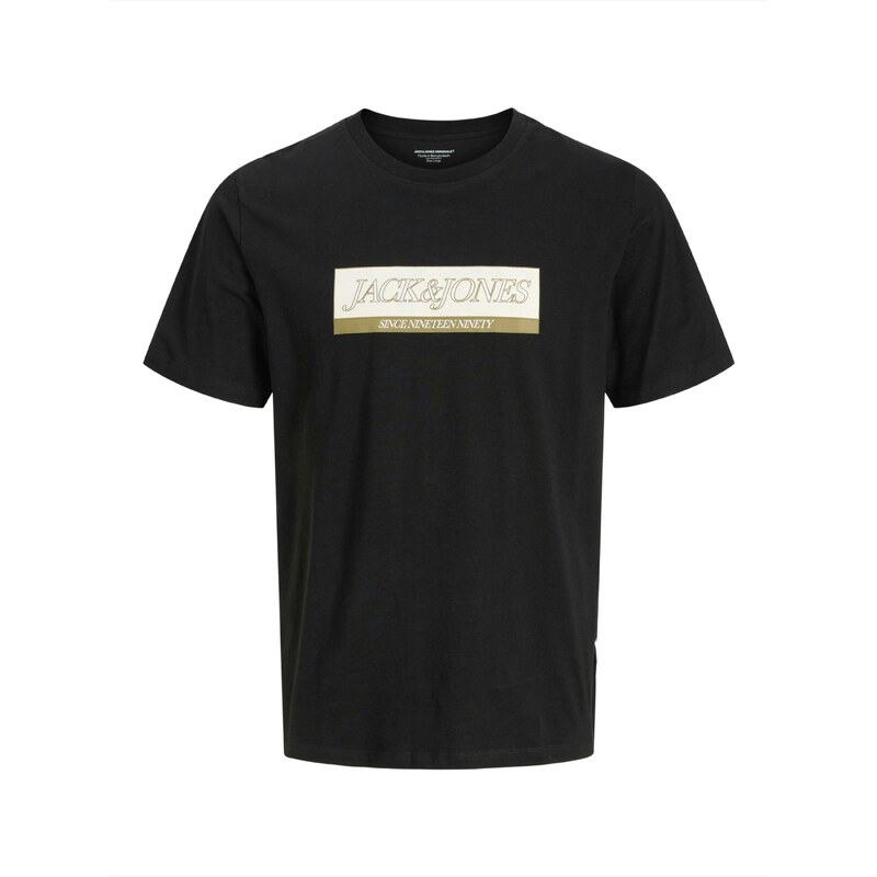 JACK & JONES Tričko JORINWOOD krémová / olivová / čierna 65365649