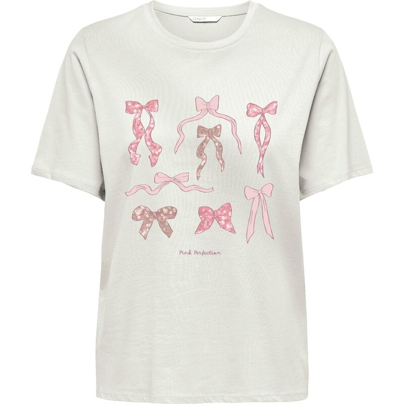 ONLY Tričko ONLKITA ružová / staroružová / šedobiela 65663971