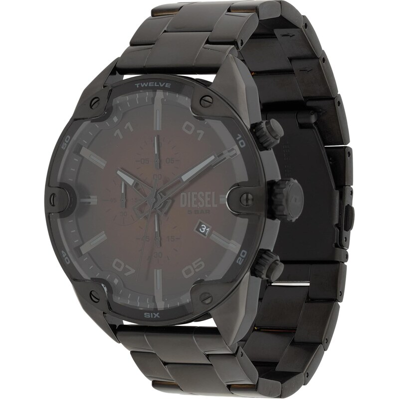DIESEL Analógové hodinky tmavohnedá / čierna 65664006