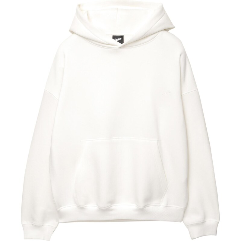 Pull&Bear Mikina STWD vínovo červená / šedobiela 65844069