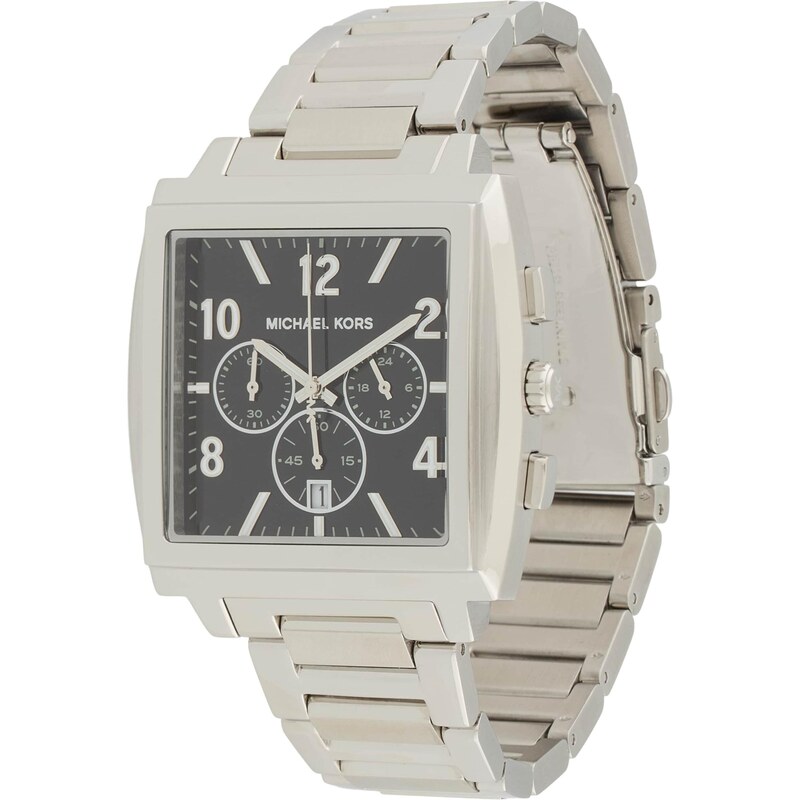 Michael Kors Analógové hodinky RHYS čierna / strieborná 65365787