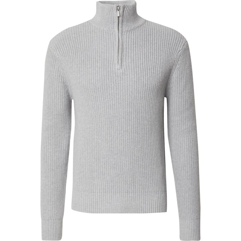 DAN FOX APPAREL Sveter Leart sivá melírovaná 65892992