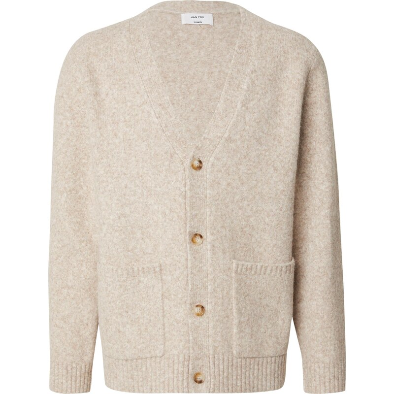 DAN FOX APPAREL Kardigán Maxim šedobiela 65365854