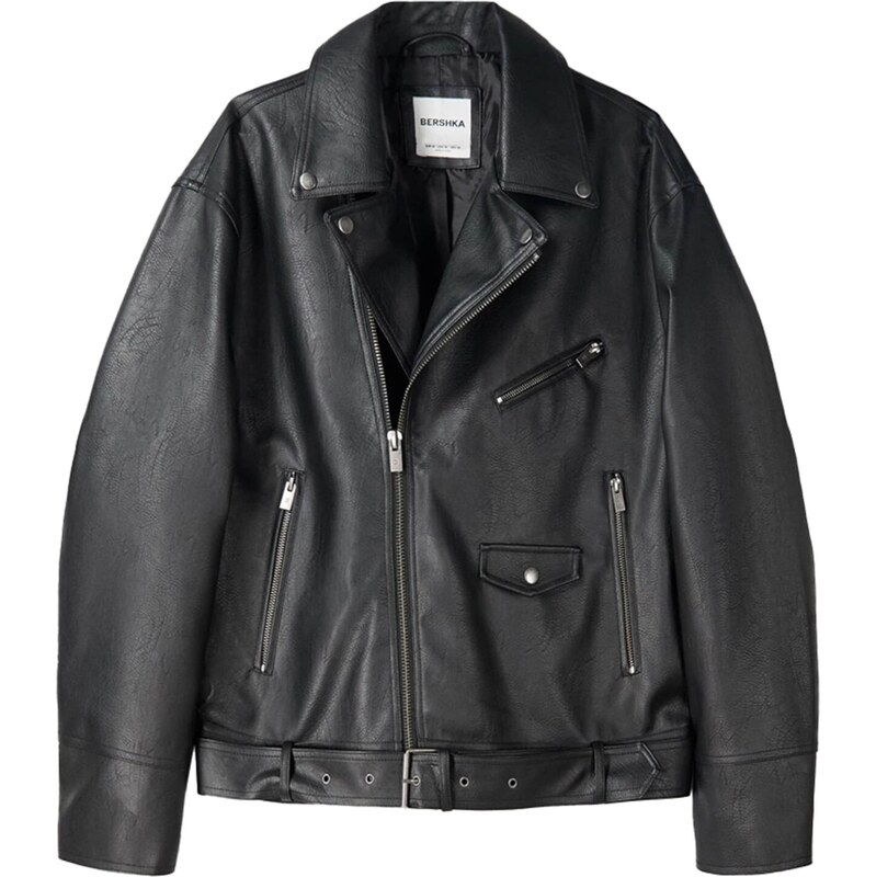 Bershka Prechodná bunda čierna 65843889