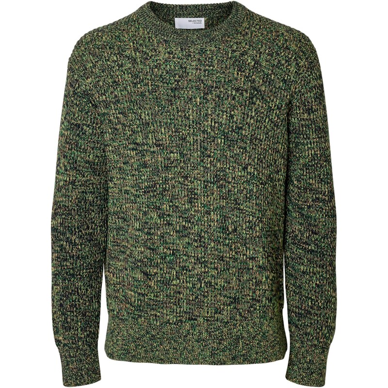 SELECTED Sveter SLHTilum béžová / tmavomodrá / zelená 66009137