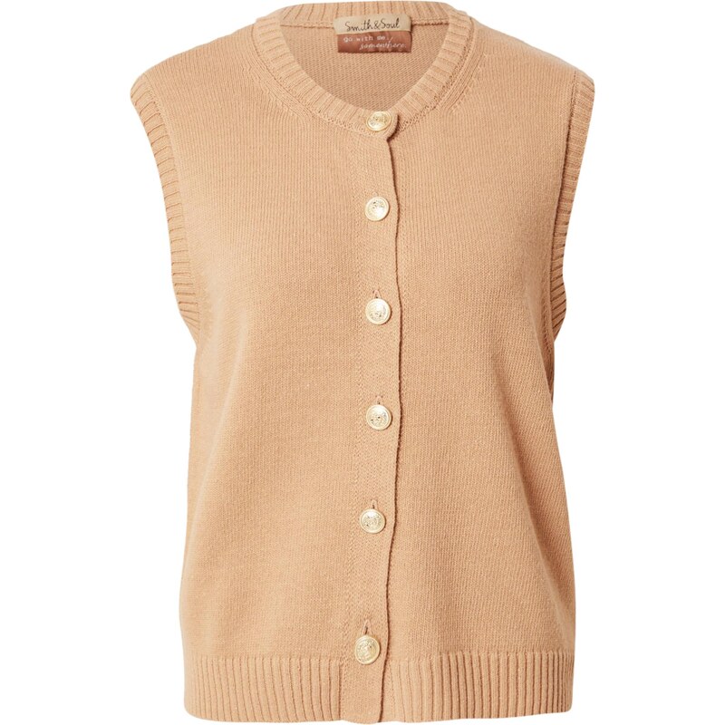 Smith&Soul Pletená vesta kapučíno 66009153