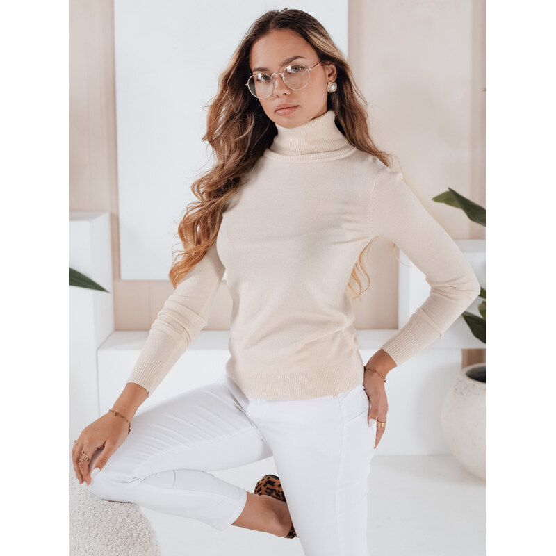 BASIC Krémový dámský rolák VANORIA z viskózy MY2487 65372709