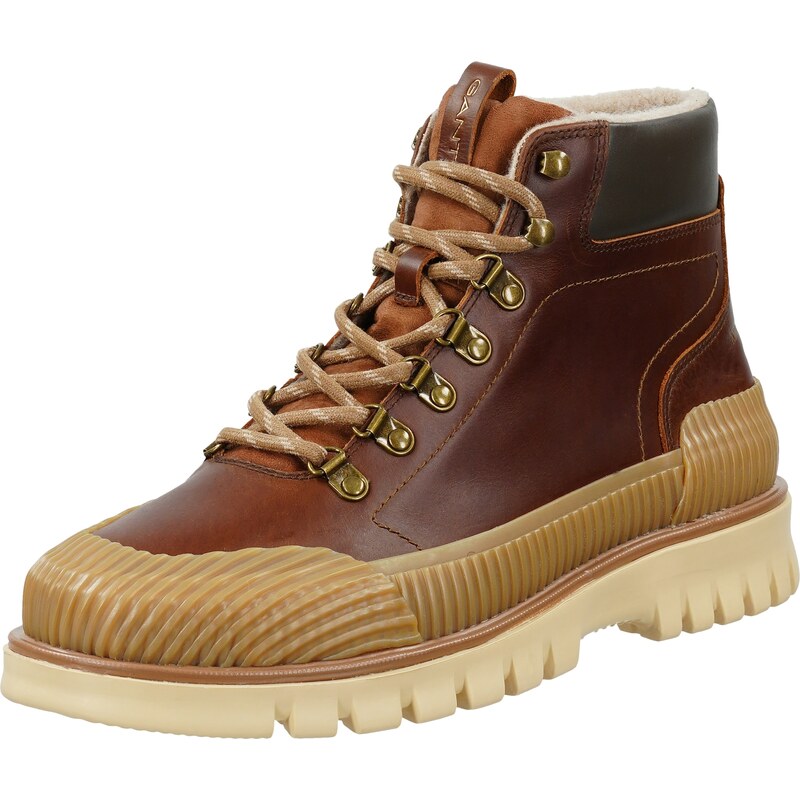 GANT Šnurovacie čižmy Nebrada béžová / hnedá / gaštanová 65372921