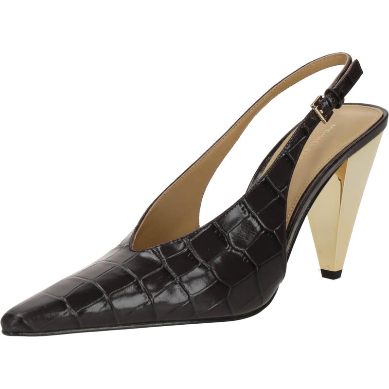 MICHAEL Michael Kors Lodičky s otvorenou pätou ELECTRA čokoládová 65373207