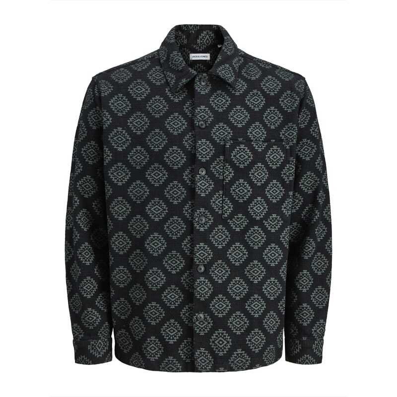 JACK & JONES Košeľa JJAZTEK sivá / čierna 65373161