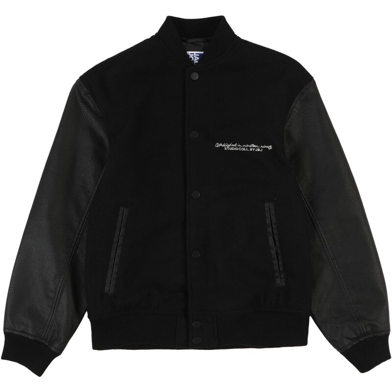 Jack & Jones Junior Prechodná bunda JJROSS čierna / biela 65376892