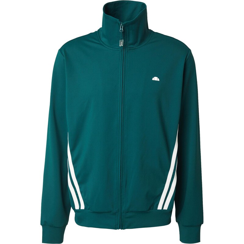 ELLESSE Tepláková bunda smaragdová / biela 65678259