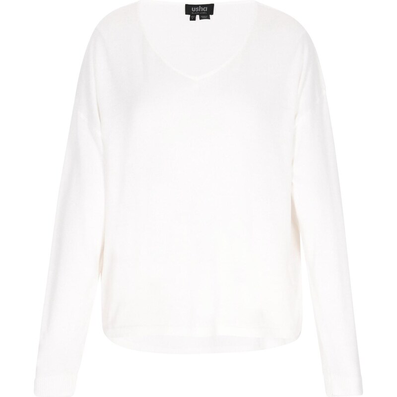 usha BLACK LABEL Sveter šedobiela 65884578