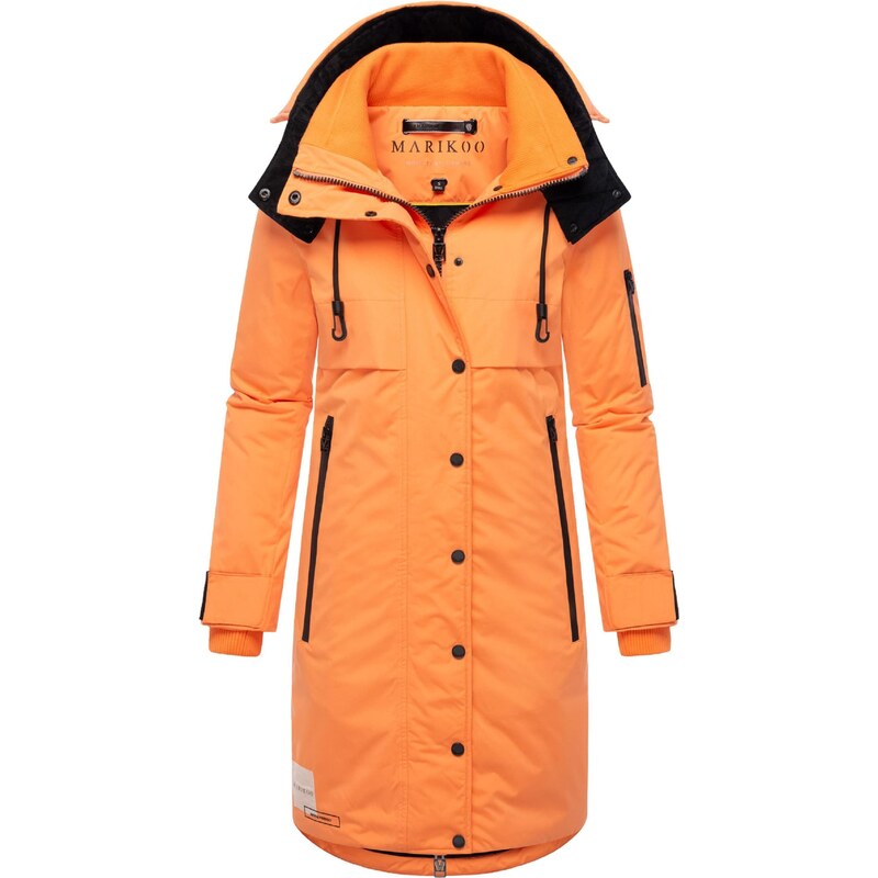 MARIKOO Zimný kabát Anoukaa 16 tmavooranžová / čierna 65879794