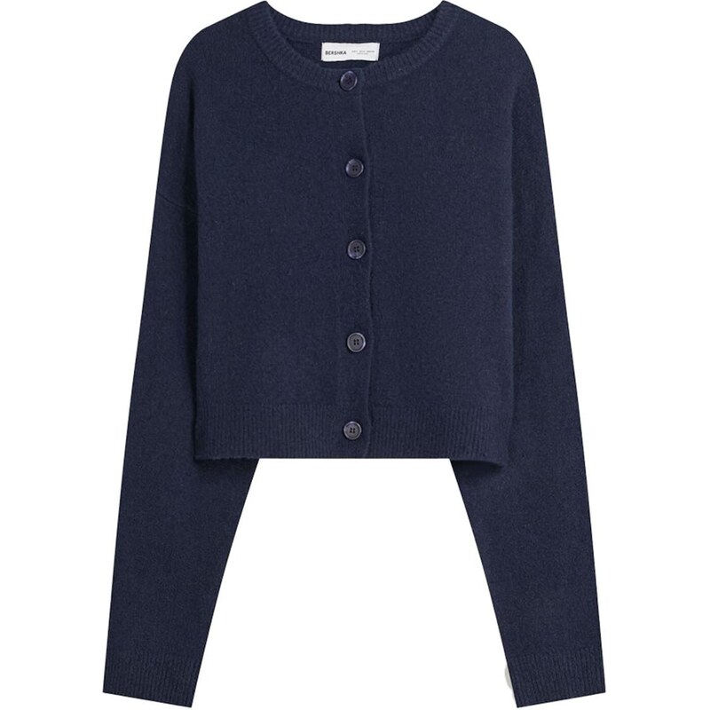 Bershka Kardigán námornícka modrá 65773335