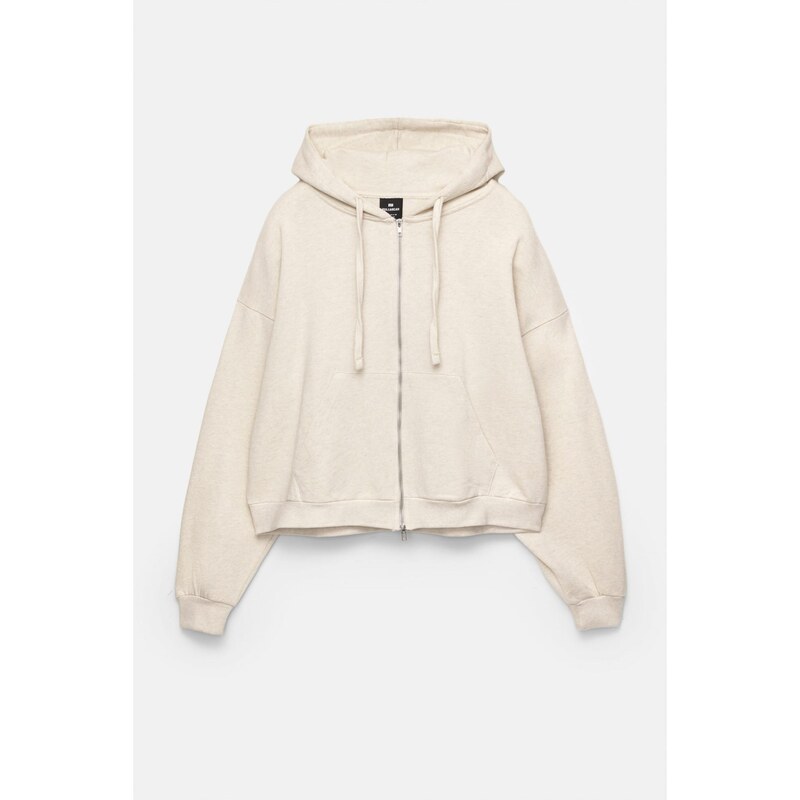 Pull&Bear Tepláková bunda piesková 65679326