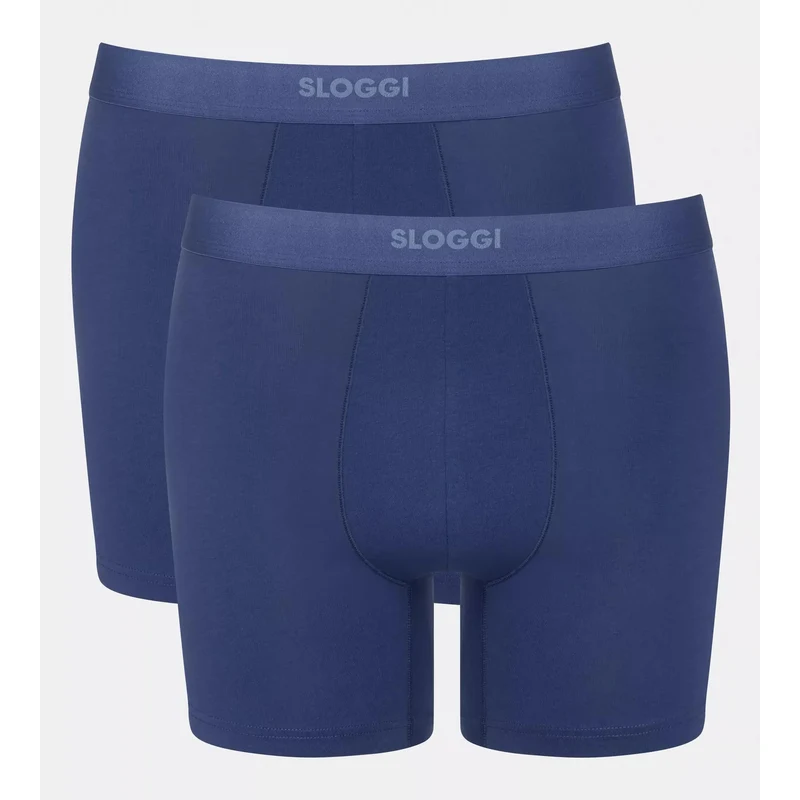 Pánske boxerky EVER Ease Short 2P - neznáme - modré 6312 - SLOGGI 65719117