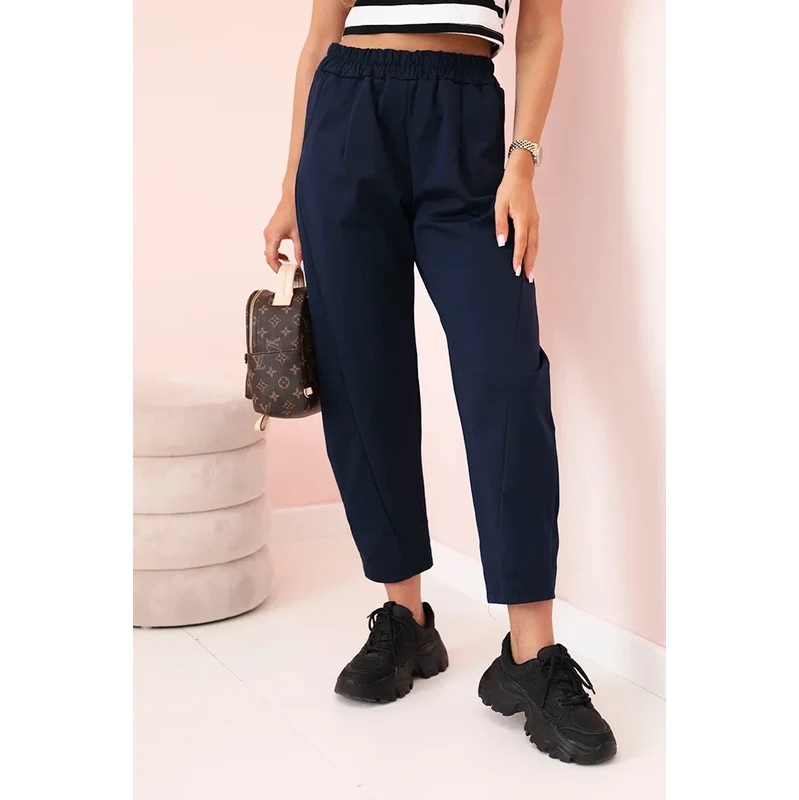 K-Fashion Nohavice s vreckami Summer Punto navy blue 65785478