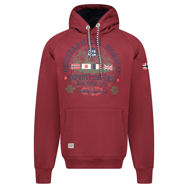 Pánska mikina Geographical Norway DB 100 M WZ3006H/GN-Burgundy 65552961