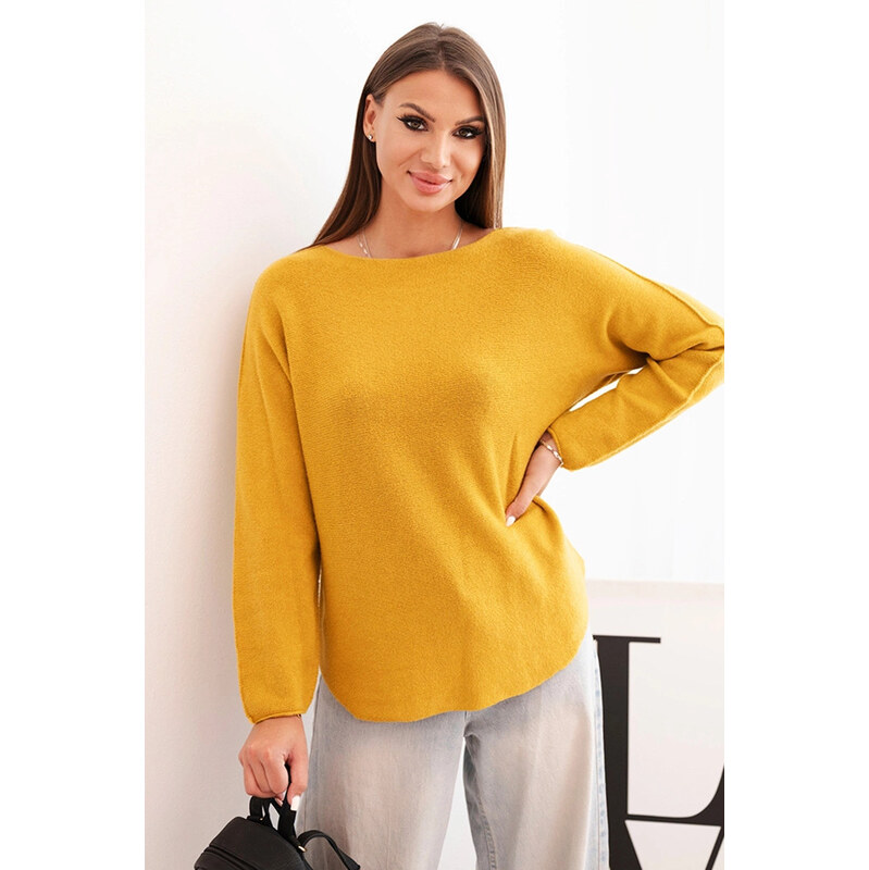 K-Fashion Dámsky viskózový sveter s dlhým rukávom a okrúhlym výstrihom 65554301