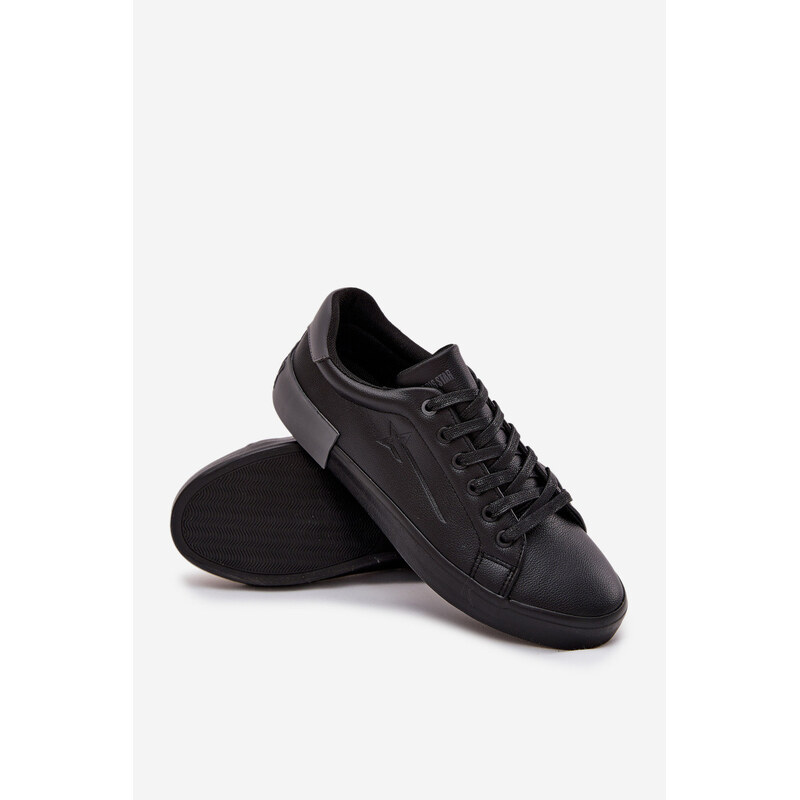 Big Star Shoes Pánske kožené tenisky Big Star - čierne (ekokoža) 65449010