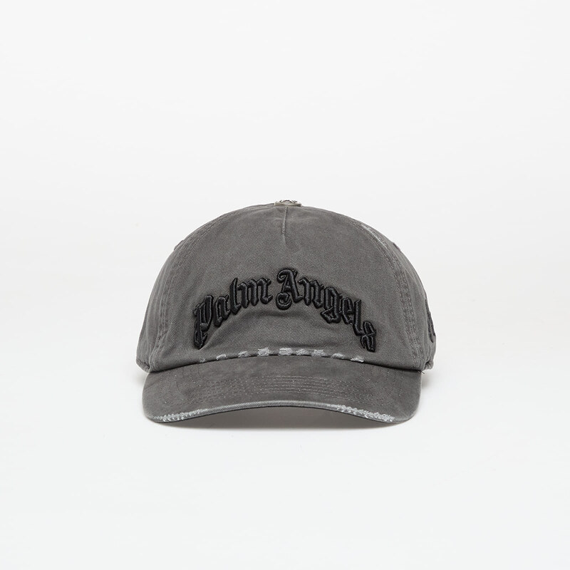 Šiltovka Palm Angels Curved Logo Distressed Cap Anthracite/ Black 65384311
