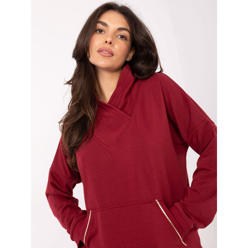 RUE PARIS Sweatshirt-RV-BL-A874.01P-burgundy 65380556