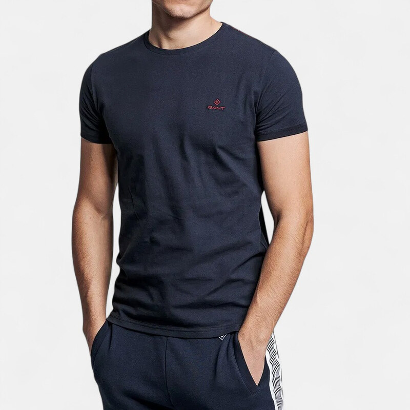 Pánské modré triko Gant 56400 65384962