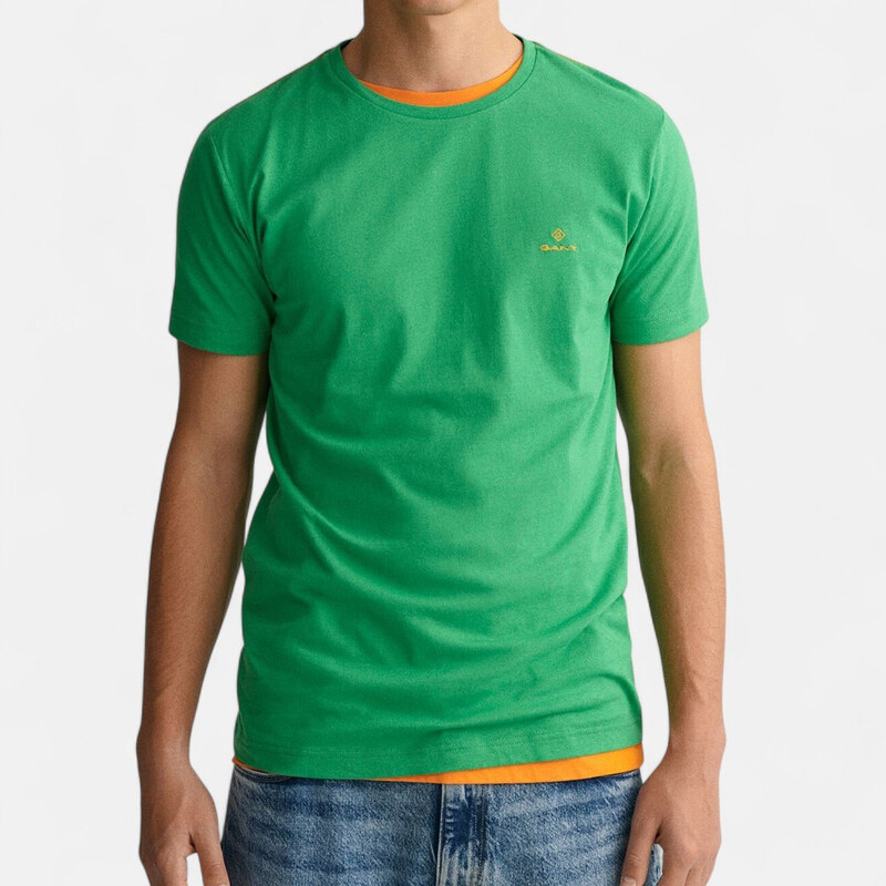 Pánské zelené triko Gant 56401 65384963