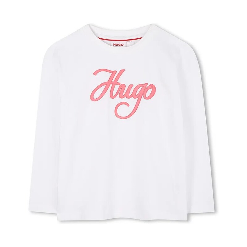 Tričko s dlhým rukávom pre bábätká HUGO 65385665