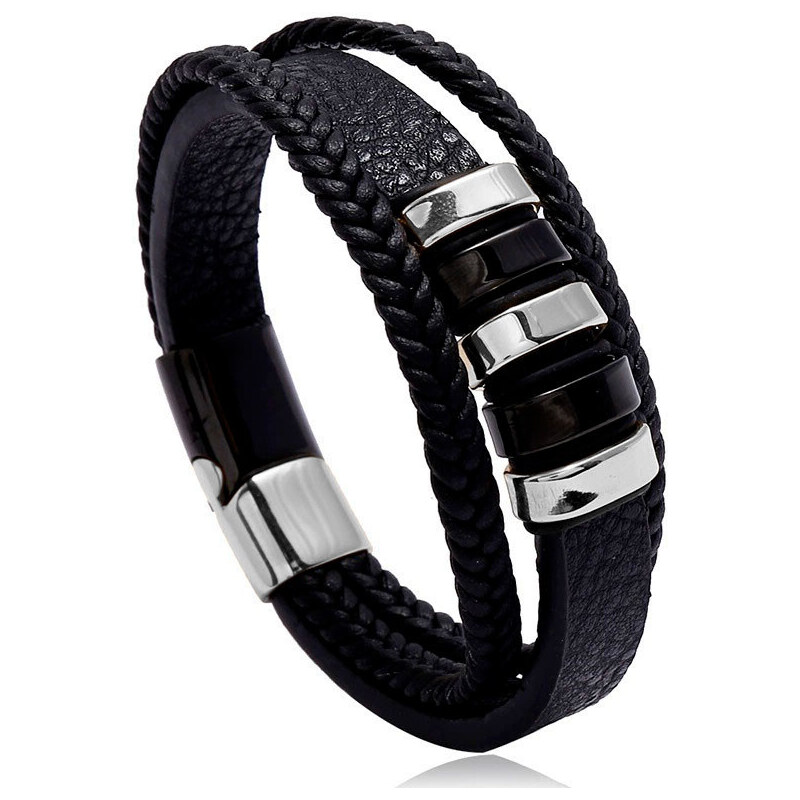 Impress Jewelry Pánsky viacradový náramok z chirurgickej ocele 65229517