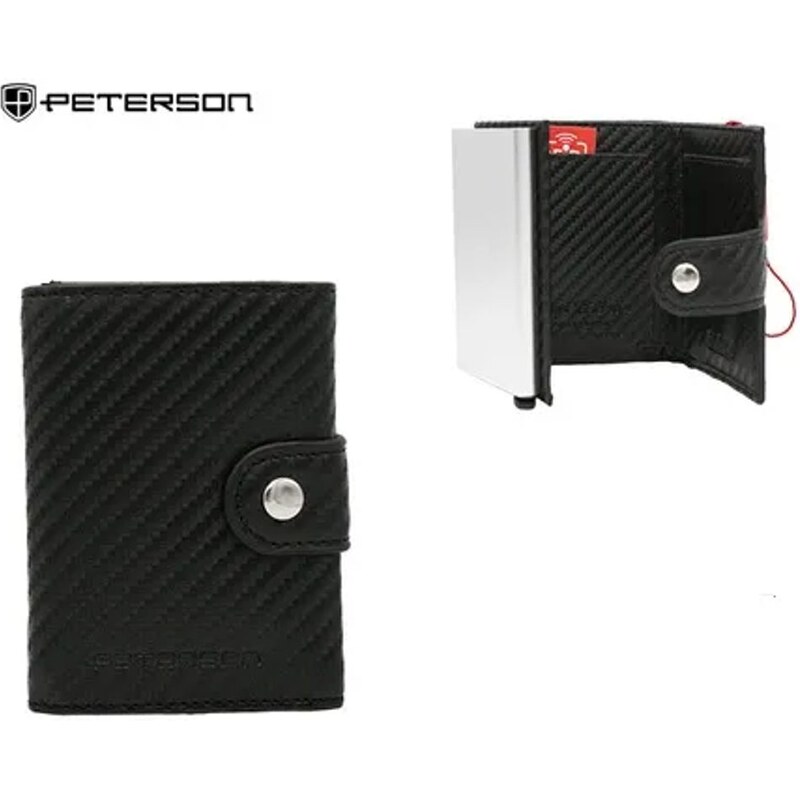 Módna čierna kožená peňaženka Peterson 65421193