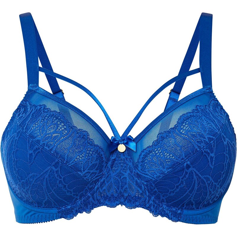 bonprix Minimizer podprsenka s jemnou čipkou, farba modrá 45011373
