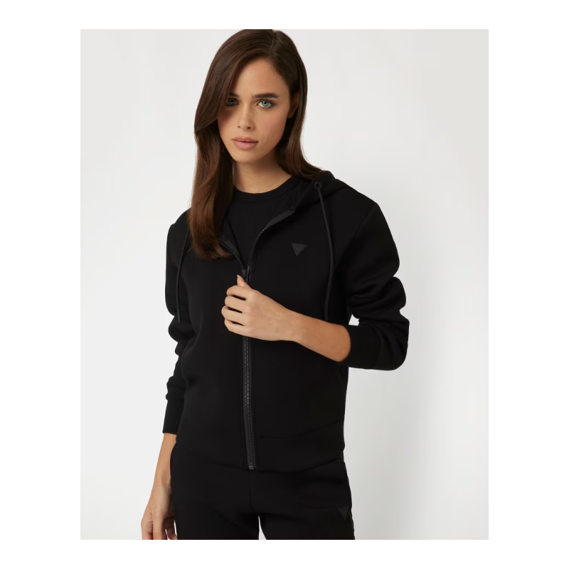 Guess allie scuba hoodie zip sweatsh BLACK 47761752