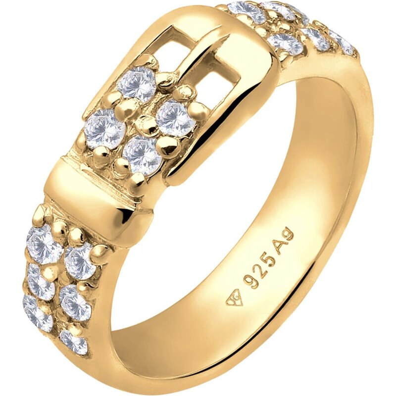 ELLI Prsteň Gürtel zlatá / priehľadná 65644040